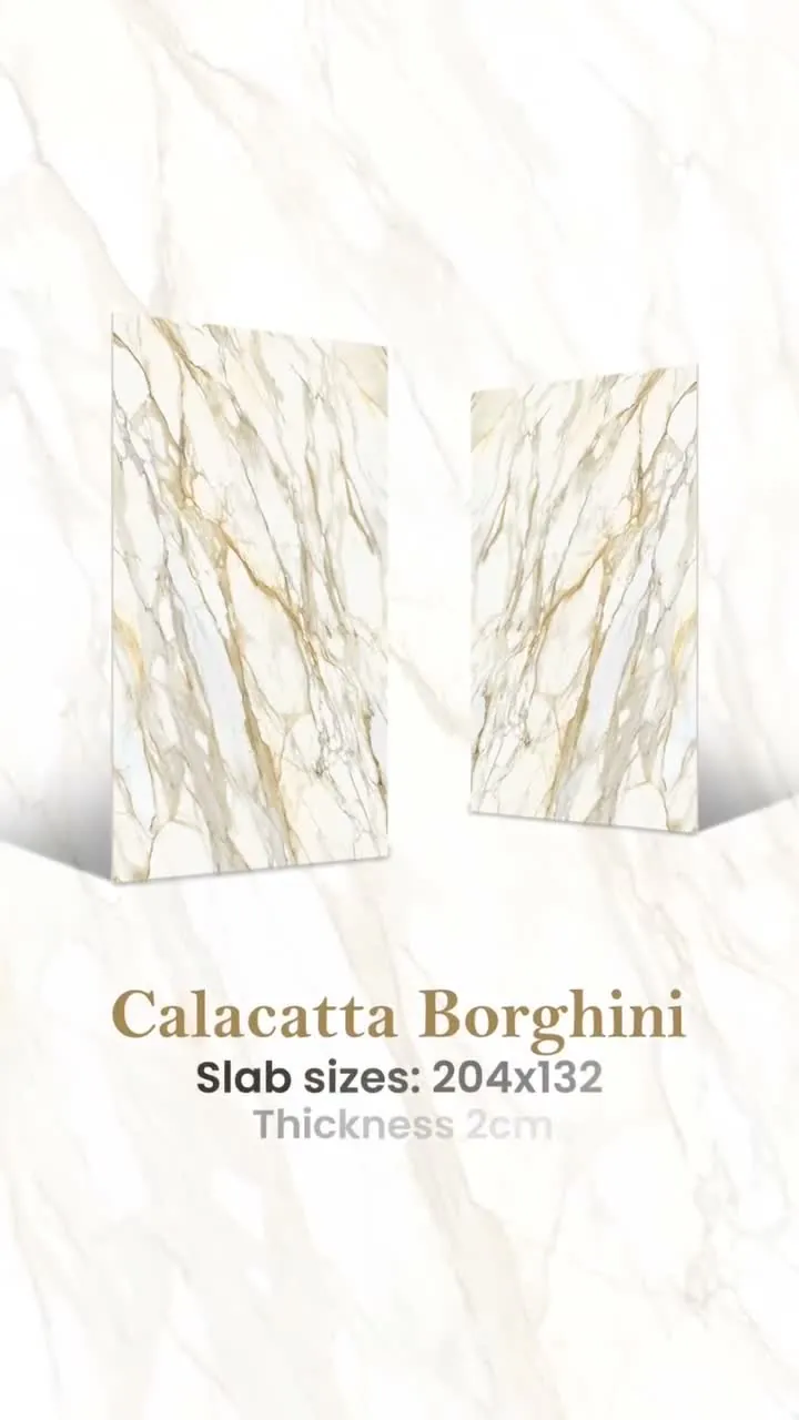 Kajaria Calacatta Borghini slab sizes